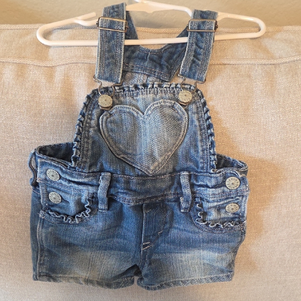 H&M Blue Denim Kids Overalls with Heart Pocket